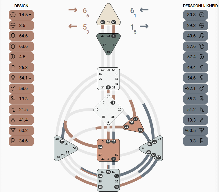 Een eenvoudig Human Design-diagram